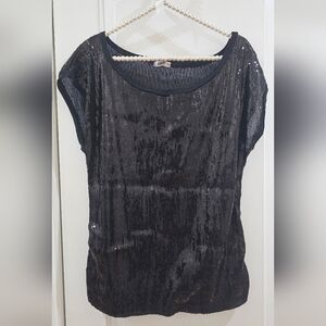 Luma Italy Black Sequin Women's Top